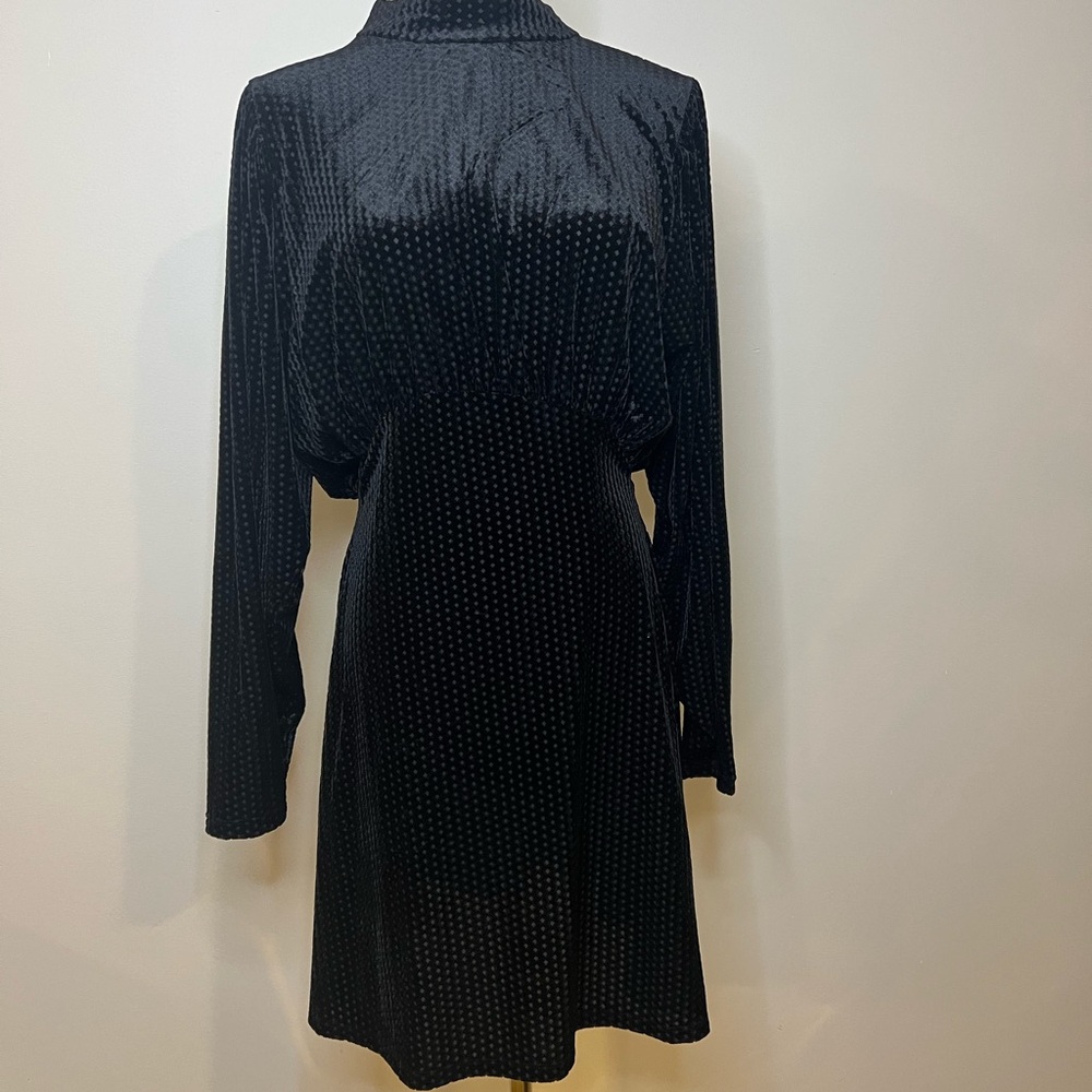 Black velvety dress